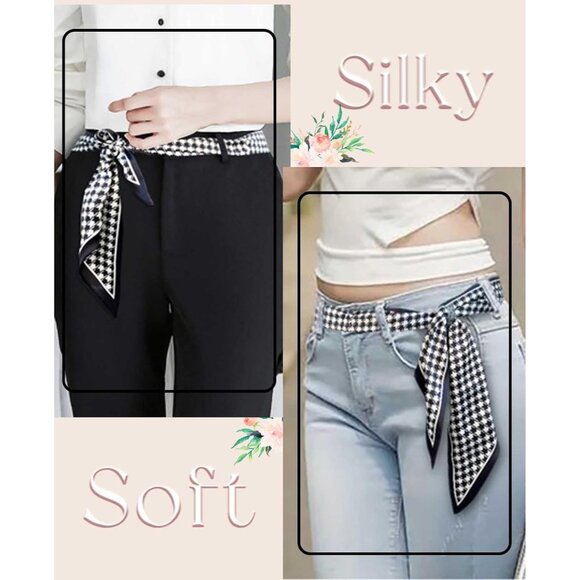 Women's Thousand Birds Fashion Oblique Angle Silk Neck Scarf Printed Scarves - Picture 4 of 7